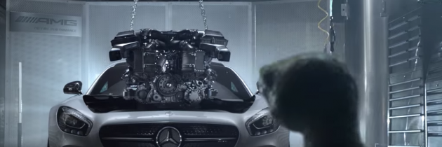 Mercedes AMG GT, promovat cu ajutorul unei animatii